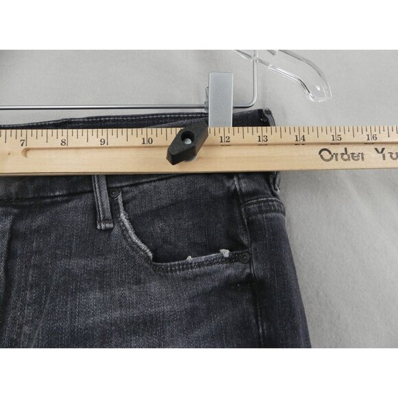 Mother 27 Jeans High Waisted Looker Ankle Leave The Lights On Black - Picture 4 of 9